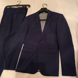 Wool Navy Suit Skinny Fit from Express